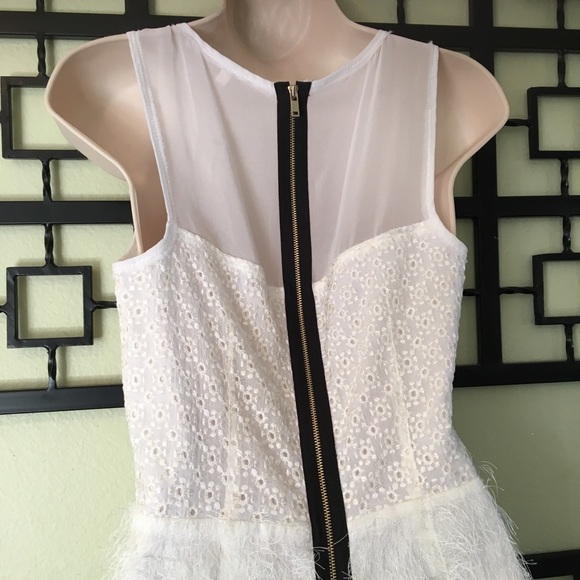 RACHEL Rachel Roy Fringed Dress Sz 4 White Special Occasion Cocktail Party Dress - Picture 5 of 10